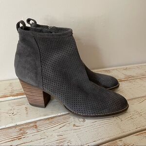 Dolce vita dark gray suede booties 6.5